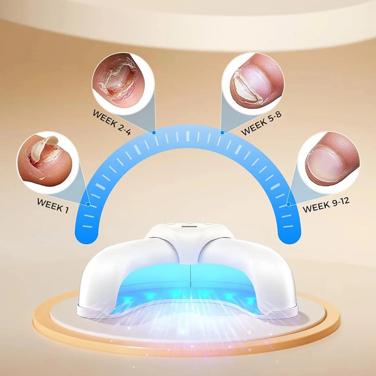 UV LED Nail Lamp 3 Timers Foldable Quick Dryer Art Home Salon