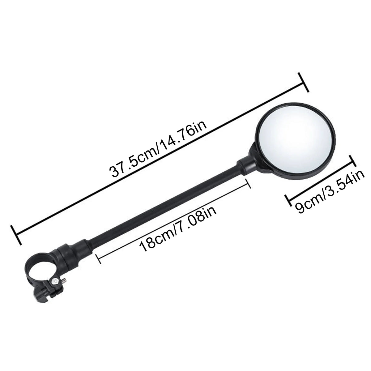 Adjustable Handlebar Rear View Mirror for Bike & Moped