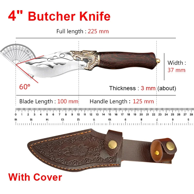 InLeung Hand Forged Boning Knife – Wood Handle Chef Knife