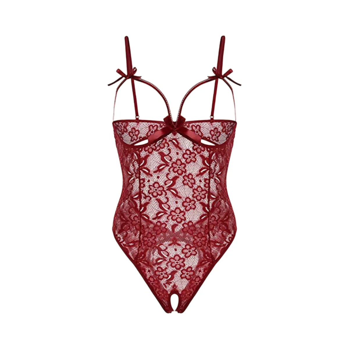 Women's Sheer Lace Babydoll Lingerie Set – S to XXL