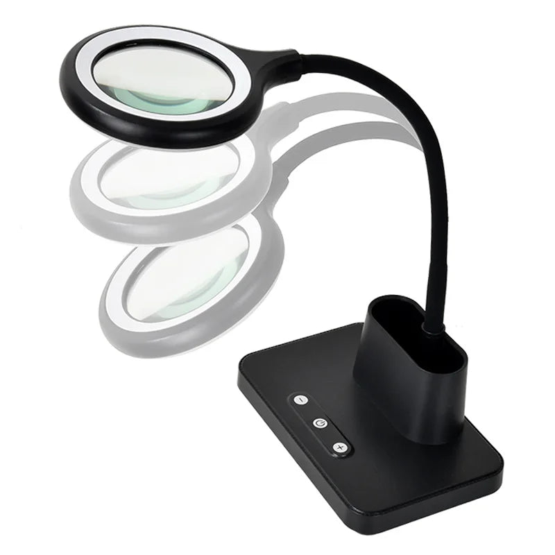 5X Magnifier Lamp 48 LED Desktop Folding Light – Welding & Detail Work