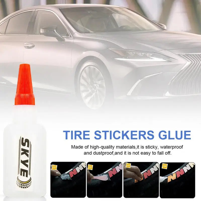 3D Tire Sticker Glue Car Waterproof Letter Sticky Stickers Special