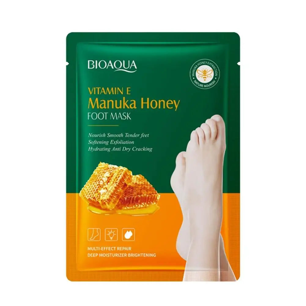 Vitamin E & Manuka Honey Foot Mask | Moisturizing & Exfoliating