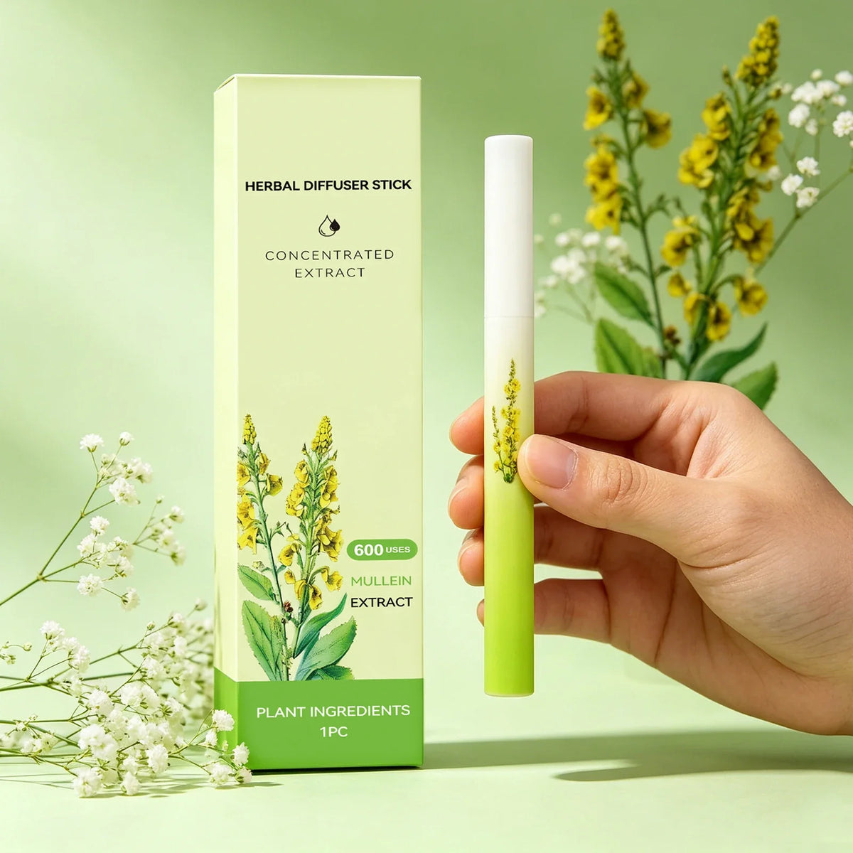 Herbal Diffuser Pen | Plant Extract Aromatherapy Inhaler Stick