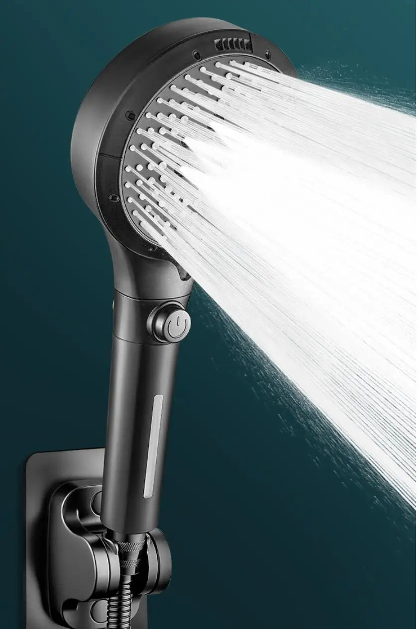 6-Mode High Pressure Handheld Shower Head with Filter & Stop