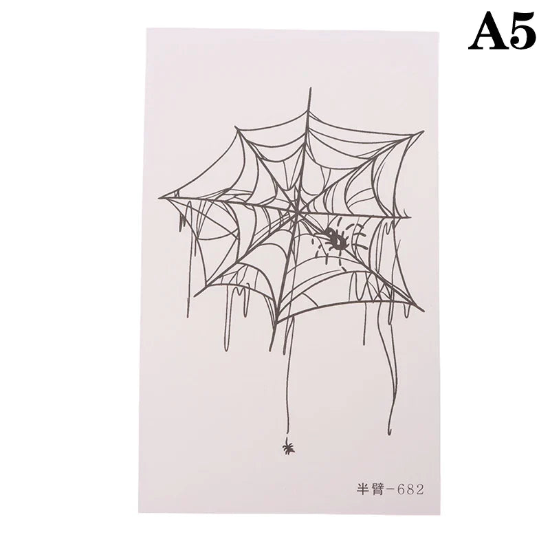 Spider Web Temporary Tattoo Sticker | Punk Cobweb Body Art