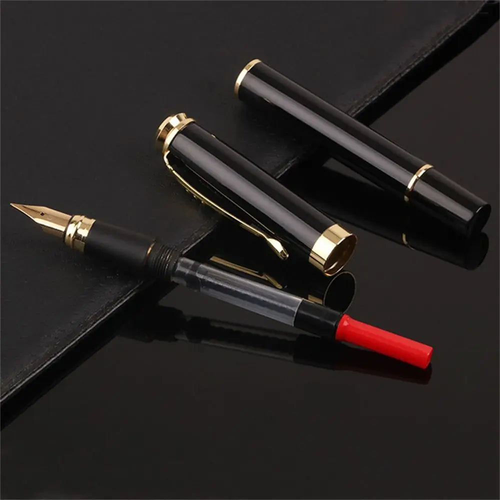 0.38mm Fine Nib Calligraphy Fountain Pen | Gold Trim Gift