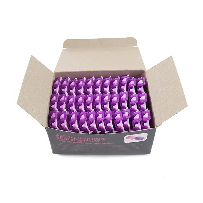 36-Piece Reusable Perm Hair Curl Rods & Wave Clamps Set