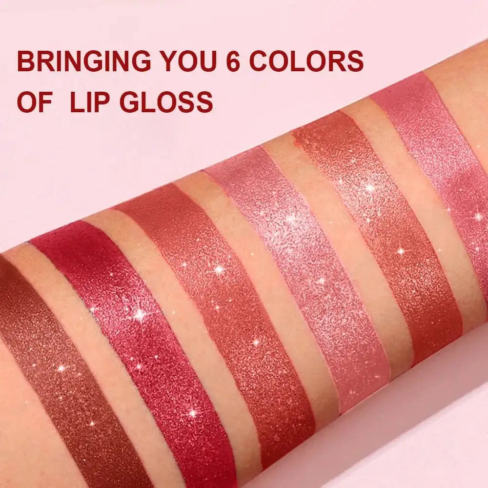 SAM SUGAR Metallic Glitter Lipstick – Shimmer Pearl Lip Gloss