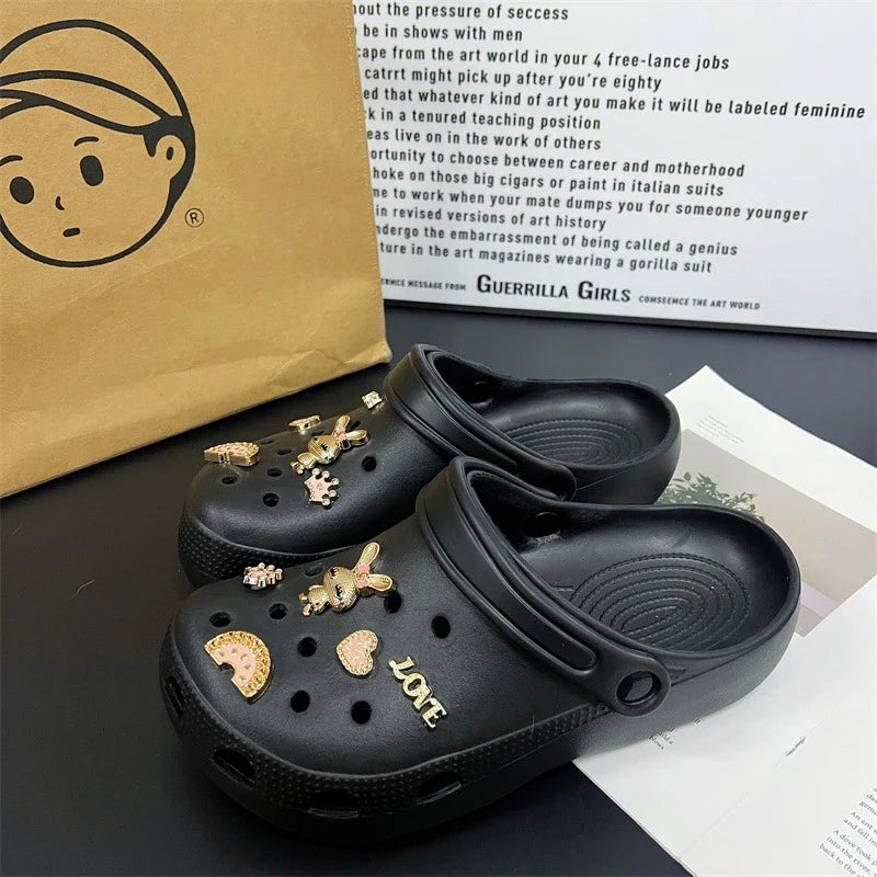 Fashionable Shoe Accessory Made Metal Chain Clasp Removable Suitable