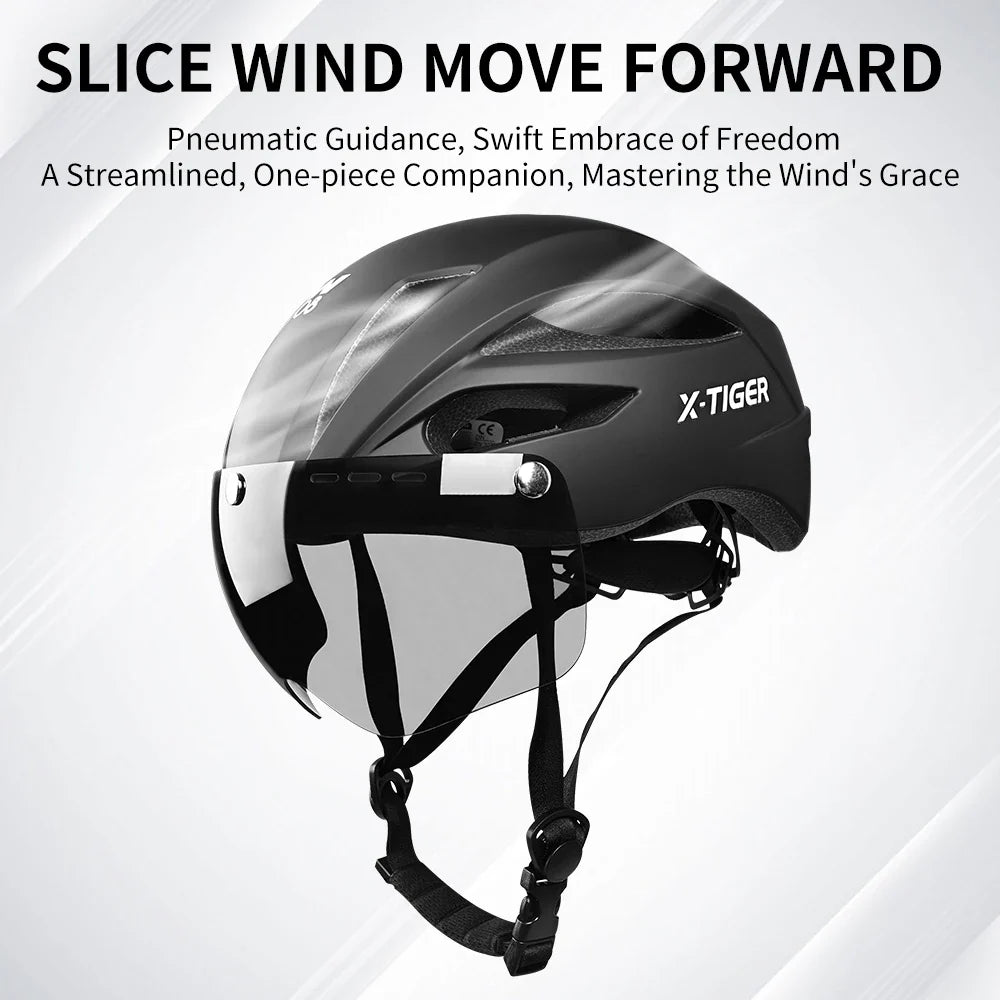 X-TIGER Lightweight MTB Road Bike Helmet with Magnetic Goggles