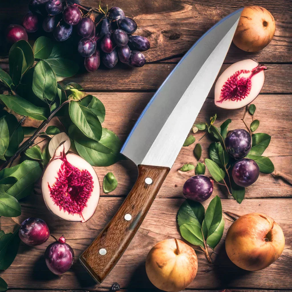 Heavy-Duty Boning Knife – Sharp Blade & Wooden Handle