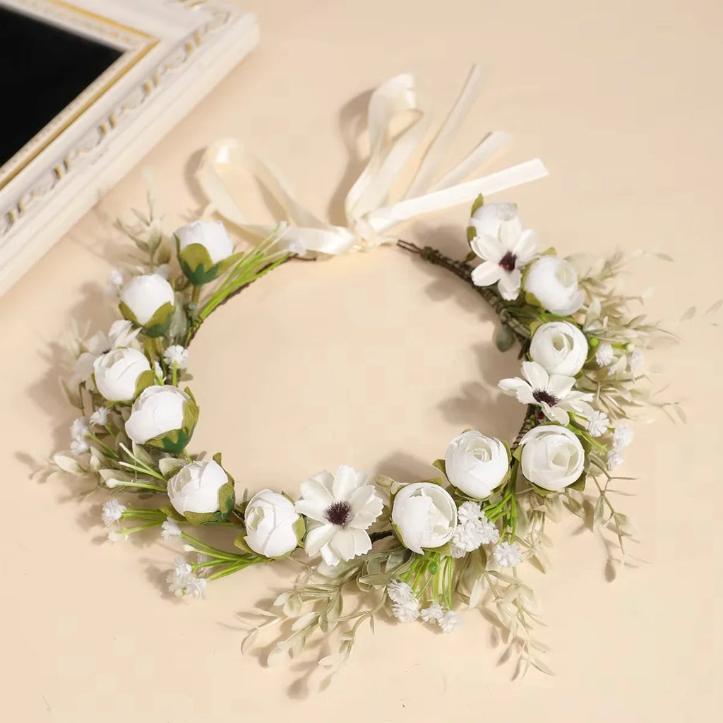 Forest Garland Bride Fairy Simulated Baby's Breath Flower Headdress