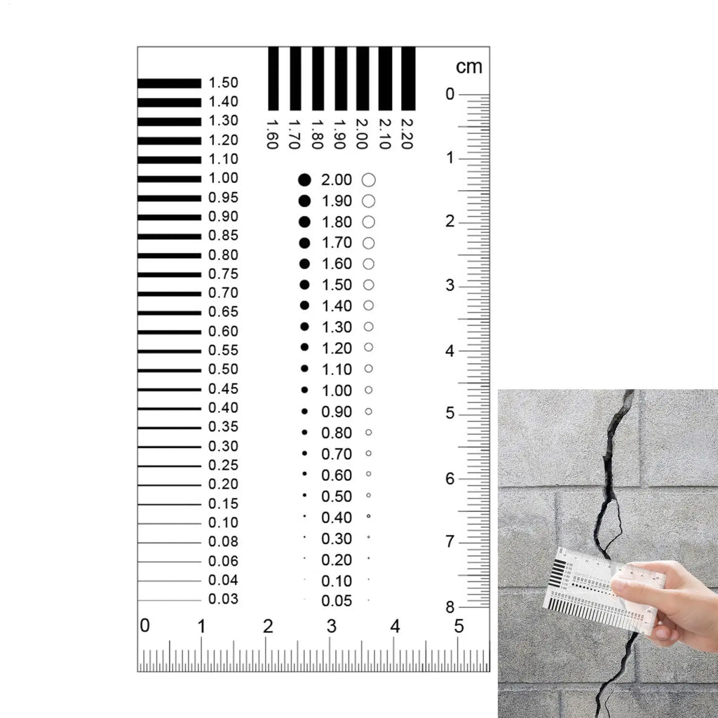 0.01mm Crack Width Gauge Card – Precision Defect Measurement Tool