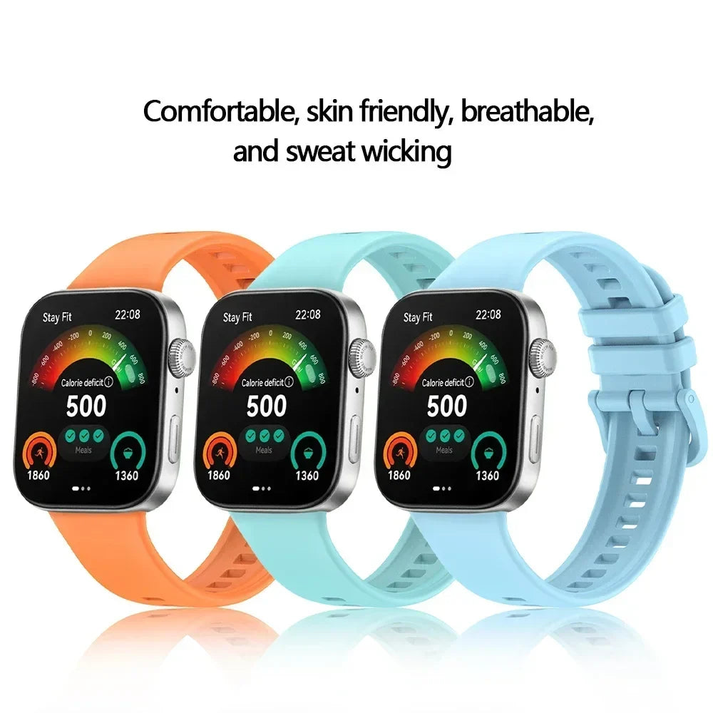 Silicone Strap for Huawei Watch Fit 4 / Fit 3 Colorful Buckle