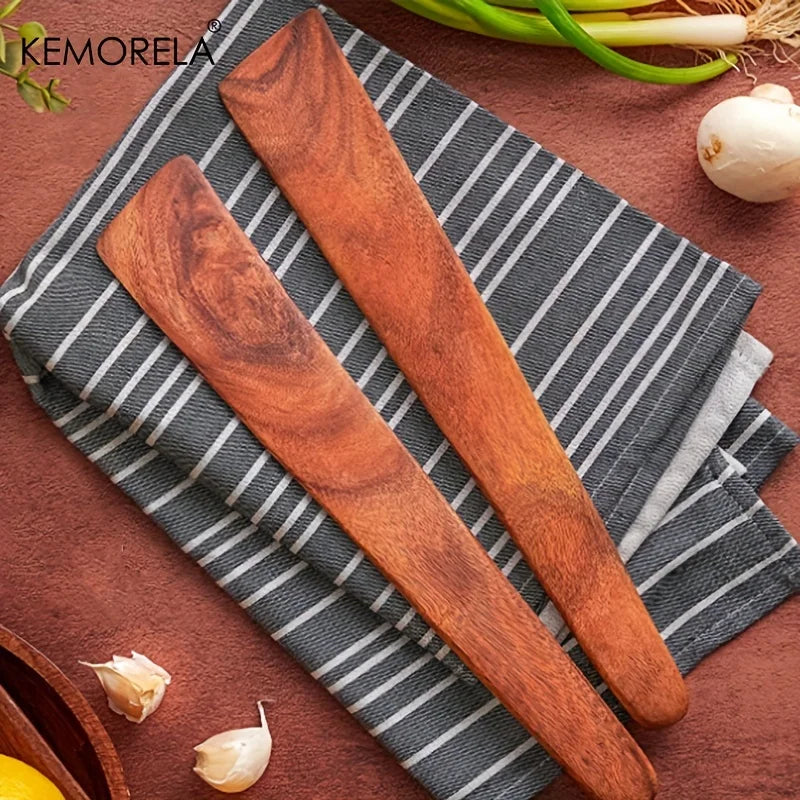 Teak Wood Triangular Cooking Spatula – Kitchen & Camping Tool