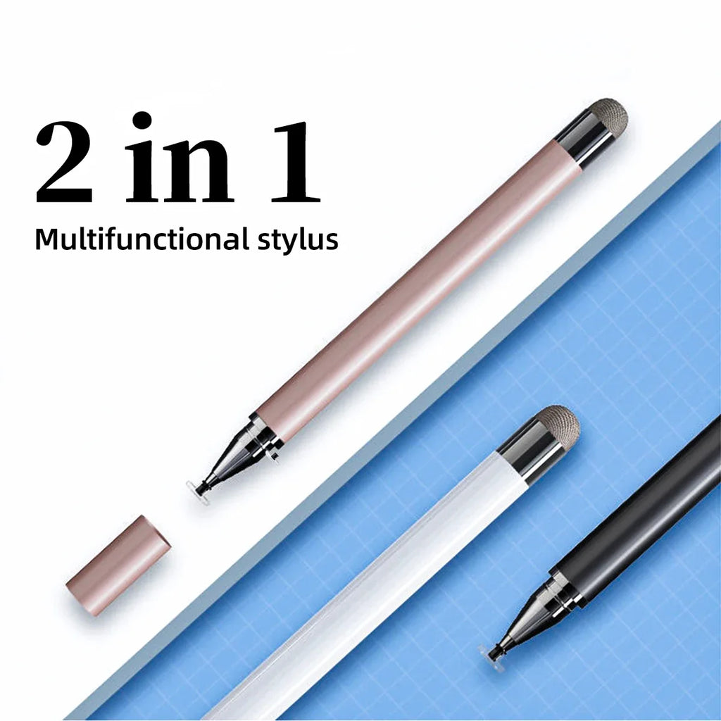 2-in-1 Universal Stylus Pen for Tablets, Phones & Touch Screens
