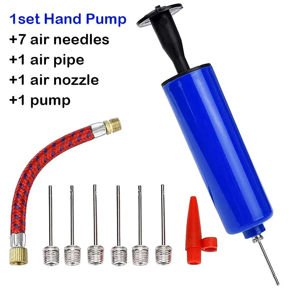 Mini Hand Ball Pump Kit – 7 Needles for Soccer & Basketball