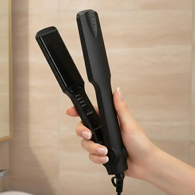 2-in-1 Ceramic Hair Straightener & Curling Iron | Fast Heat-Up
