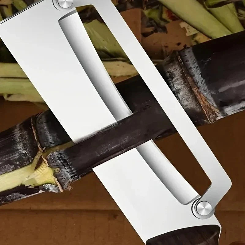 KEMORELA Stainless Steel Peeler & Slicer – Wooden Handle