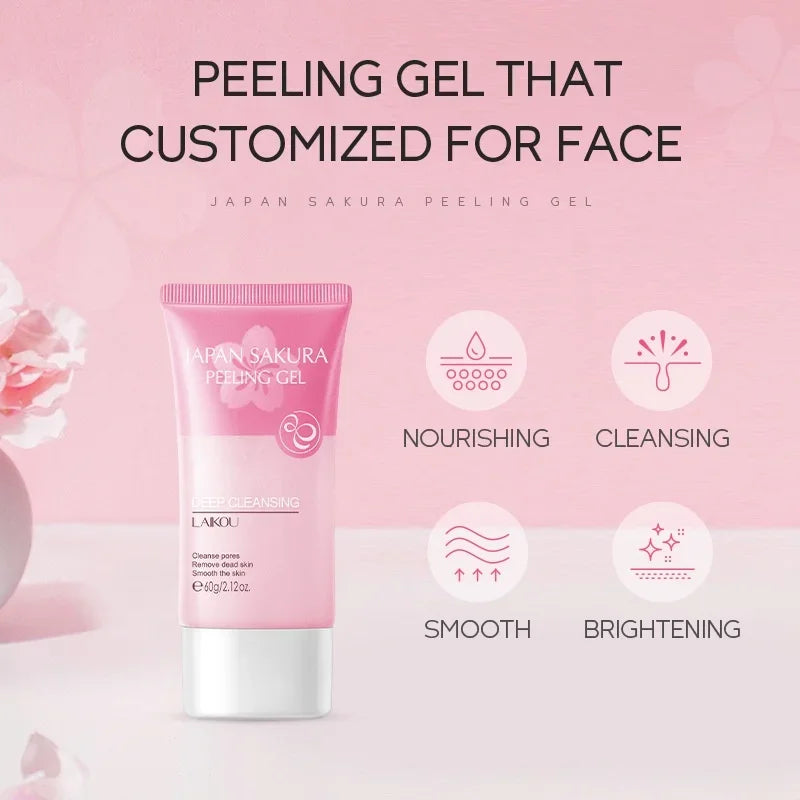 LAIKOU Sakura Peeling Gel – Exfoliate & Cleanse Pores 60g