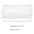 50-Pack Clear PVC Luggage Tag Loops – ID Label Strap Holders