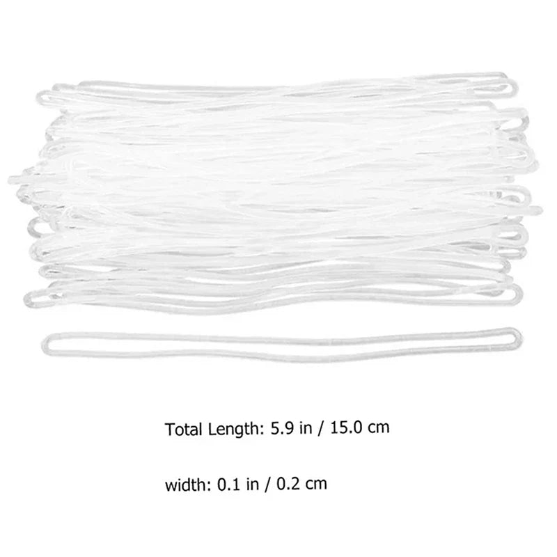 50-Pack Clear PVC Luggage Tag Loops – ID Label Strap Holders