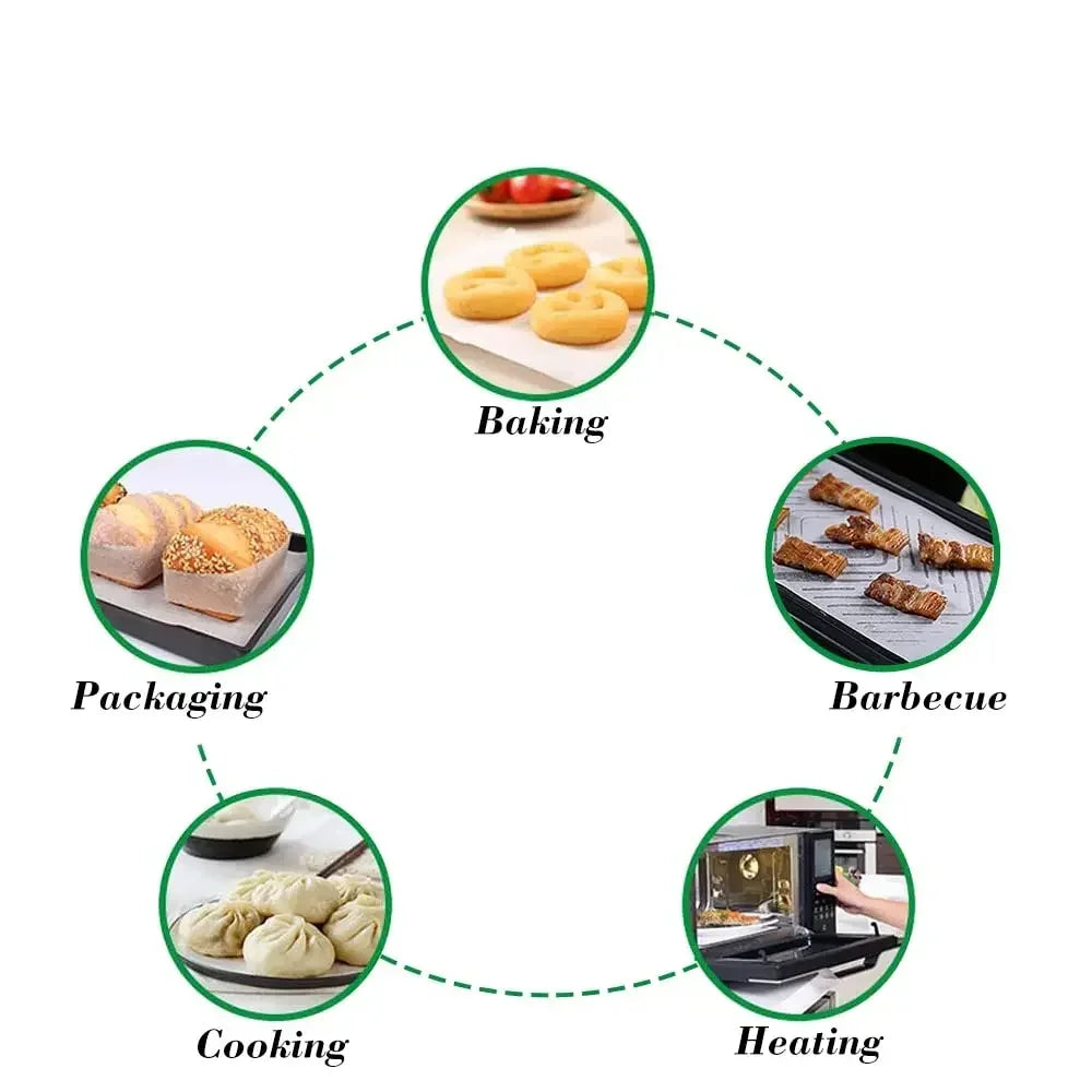 Non-Stick Precut Parchment Paper Baking Sheets – 11.8" x 16.4 ft