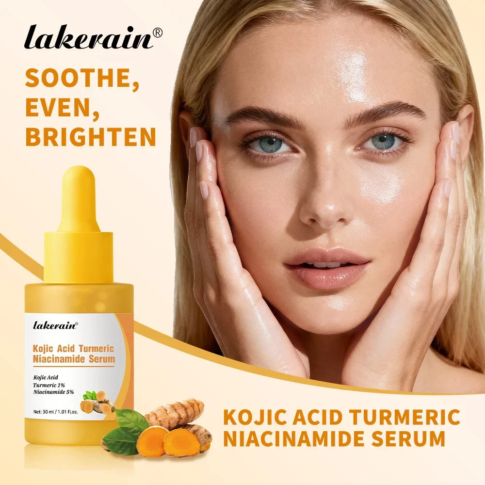 Lakerain Kojic Acid Turmeric Niacinamide Brightening Serum 30ml
