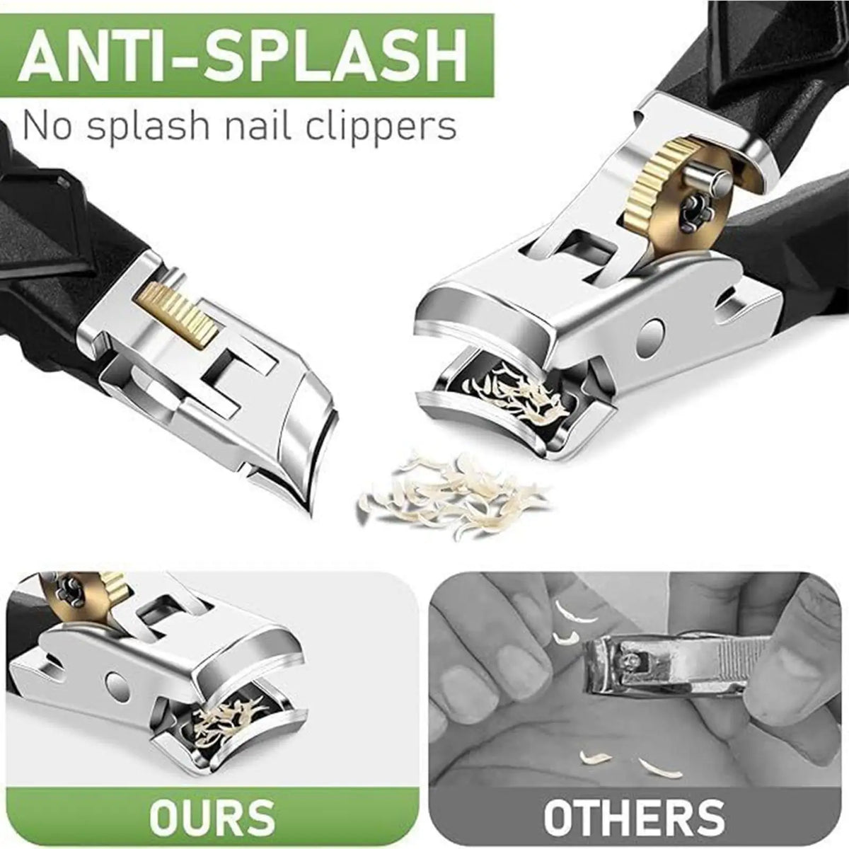 45° Slant Edge Nail Clipper | Wide Jaw Stainless Steel Trimmer