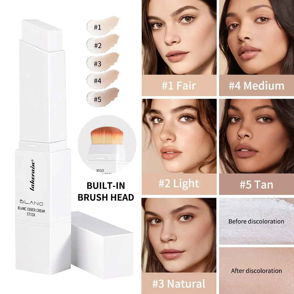 Color-Adapting Foundation Stick with Built-In Brush | Full Coverage