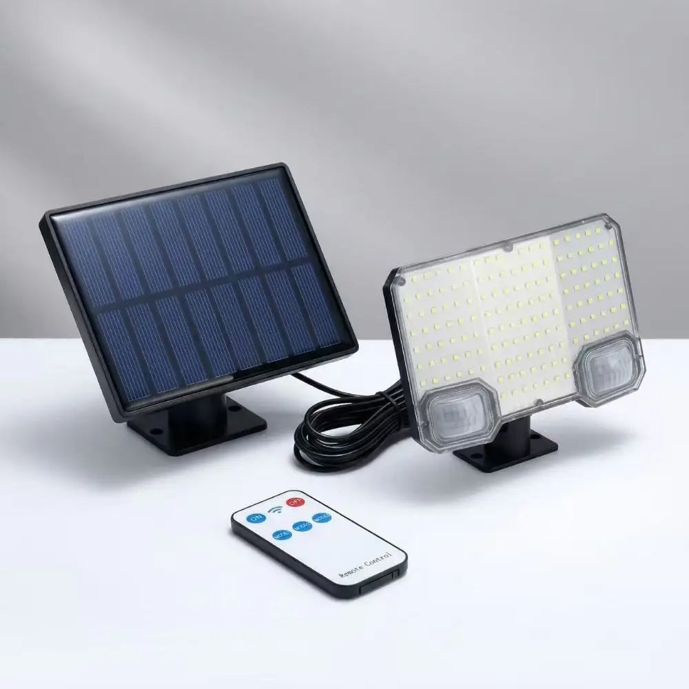 Solar Motion Sensor Wall Light – 3 Mode 144 LED IP65 Waterproof