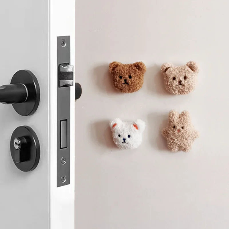 Ins Korean Bear Children's Room Door Rear Handle Silent