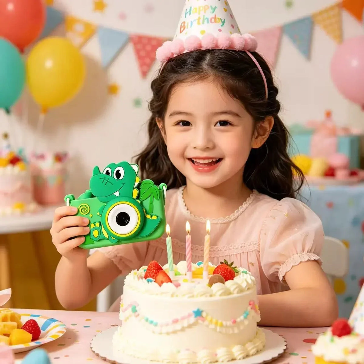 Kids Cartoon Digital Camera 1080P 20MP + 128GB SD | Ages 3–12