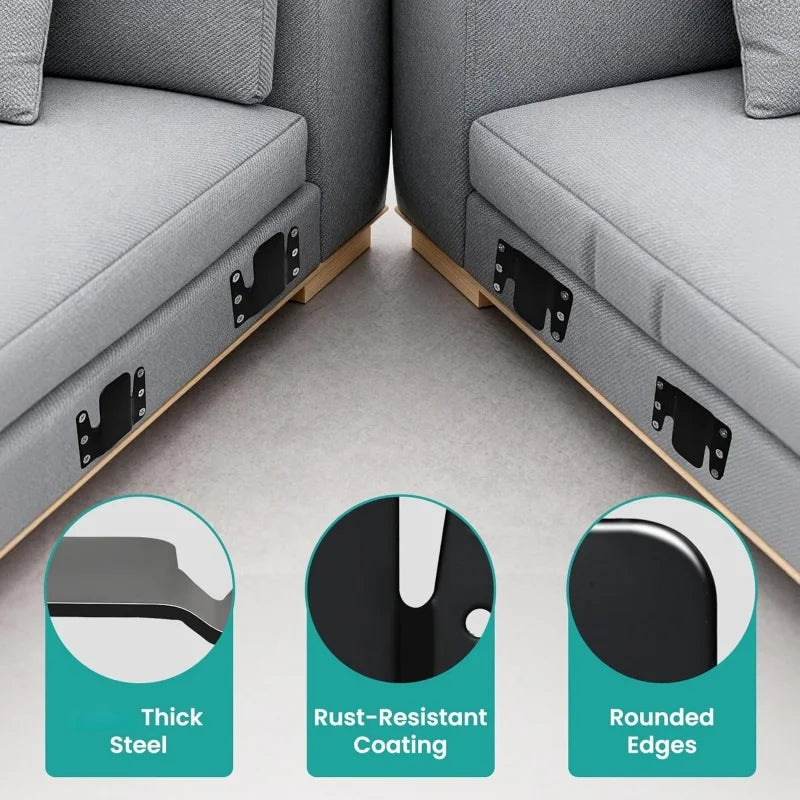 Metal Sectional Couch Connectors – Universal Sofa Clips 4/8 Pcs
