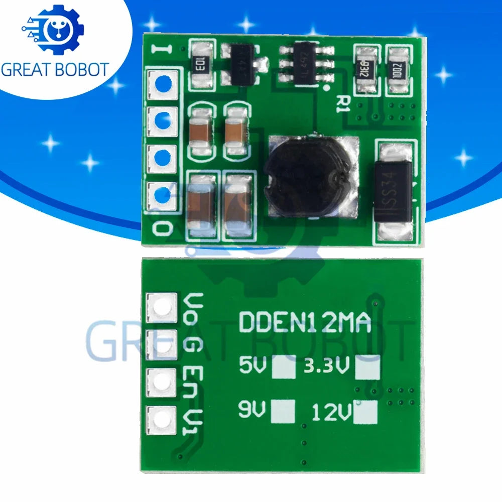 DC-DC Step-Up Boost Converter Module 3V–5V to 5V 9V 12V