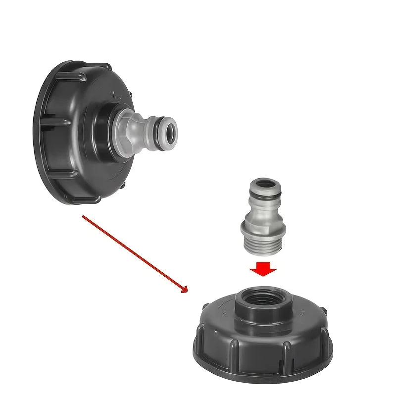 IBC Bucket Cap Threaded Connector Leak-proof Quick Plug RV Water Tank