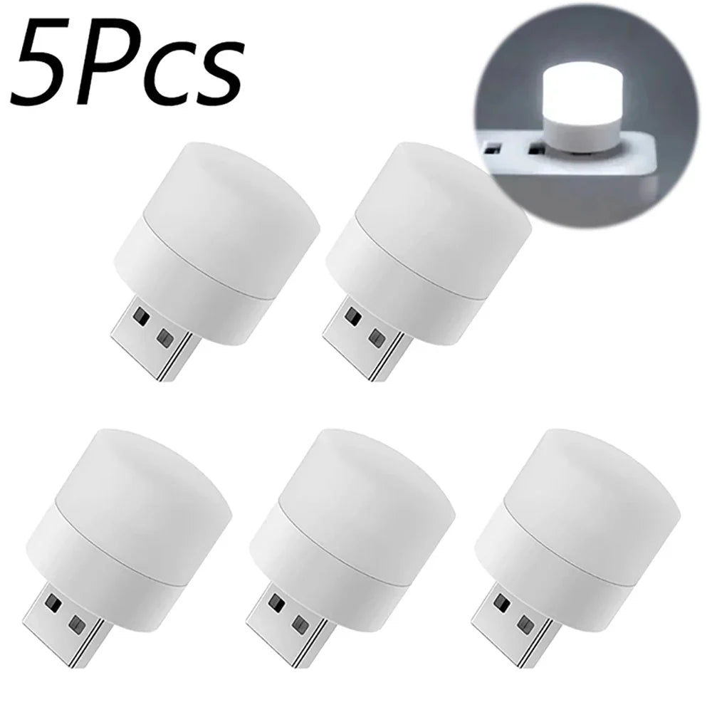 Mini USB LED Night Light – Warm White Eye Protection Lamp