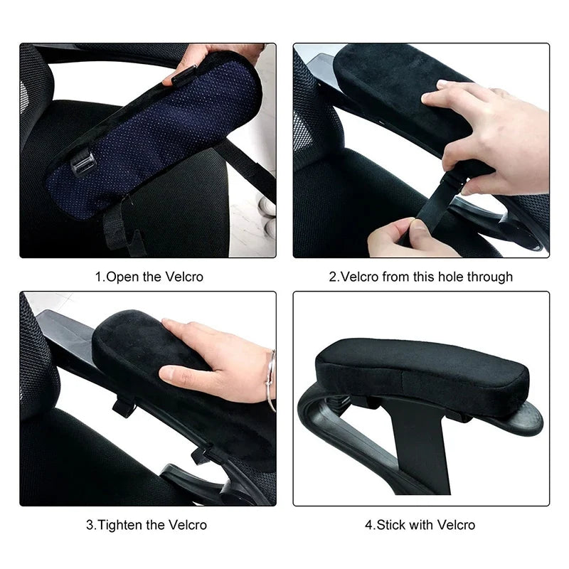 Memory Foam Armrest Cushion Pad – Elbow Rest Cover for Chair