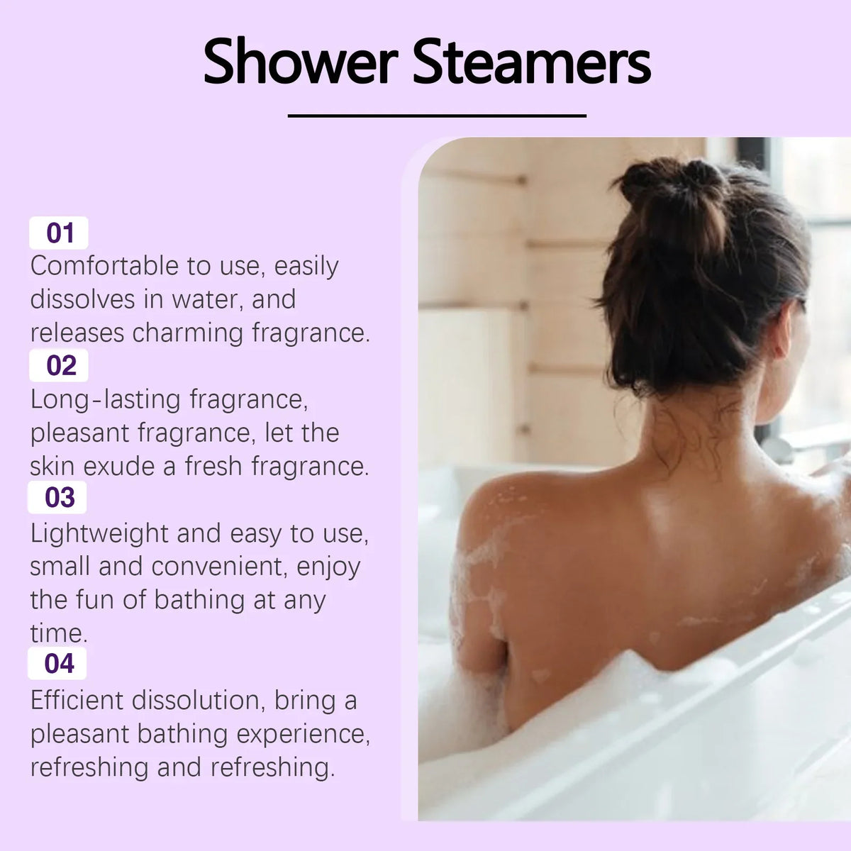 Rose & Lavender Aromatherapy Shower Steamers | Spa Bath Set