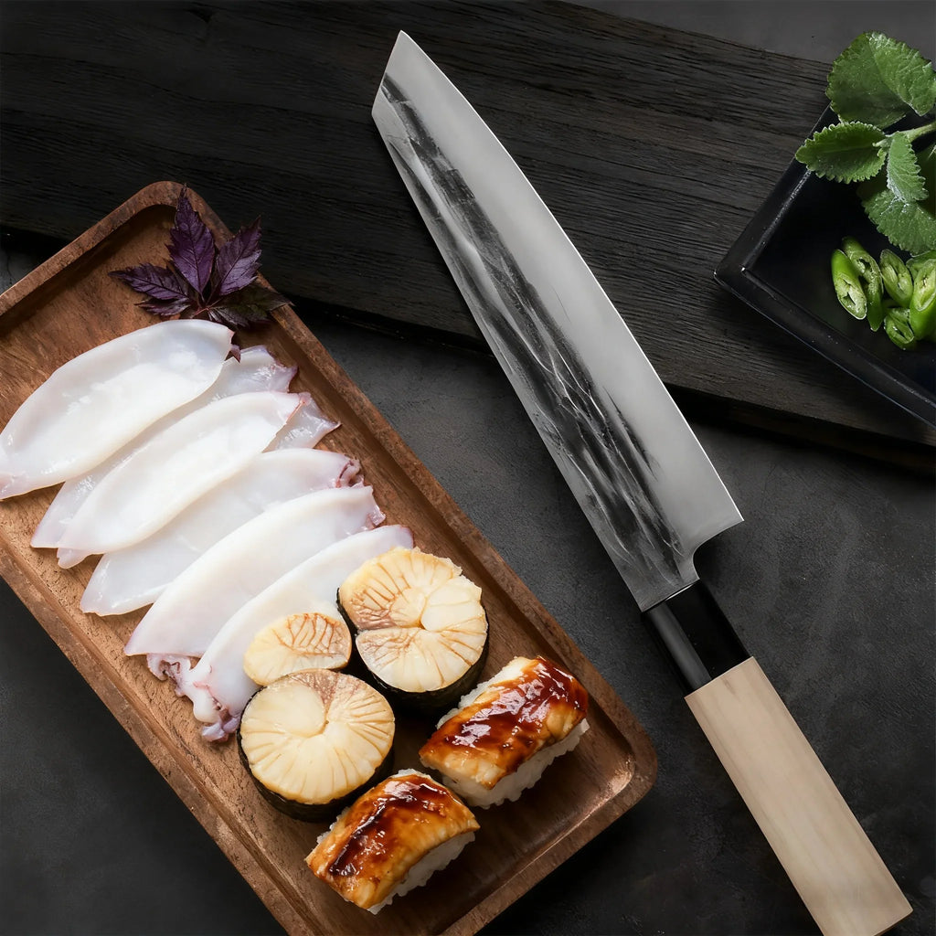 Kiritsuke Knife – Steel Sashimi & Meat Slicing Knife 20cm
