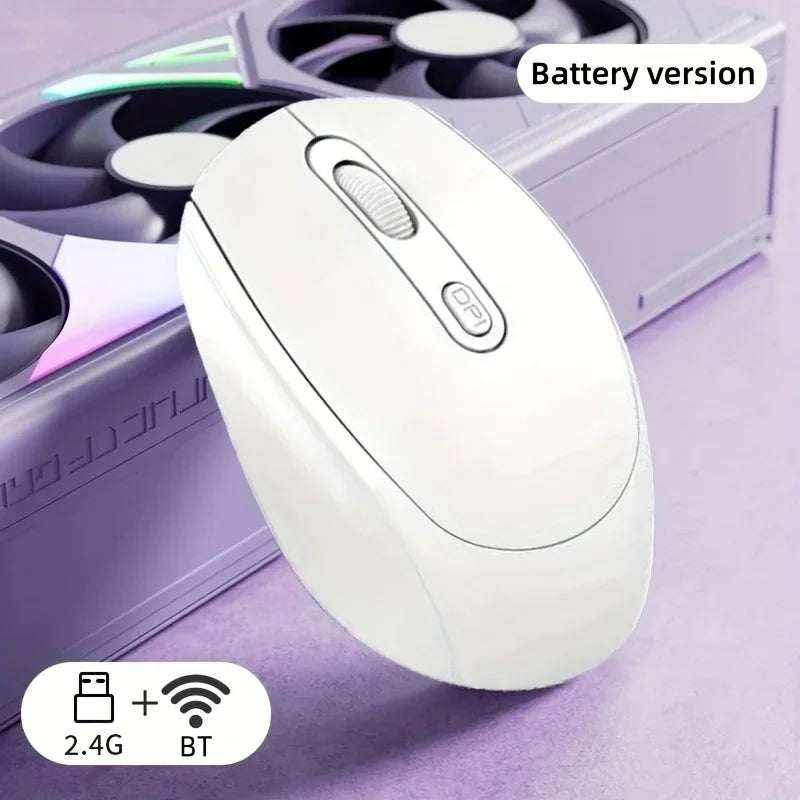 Dual-mode Wireless Mouse BT Ergonomic Optical Computer USB Mice