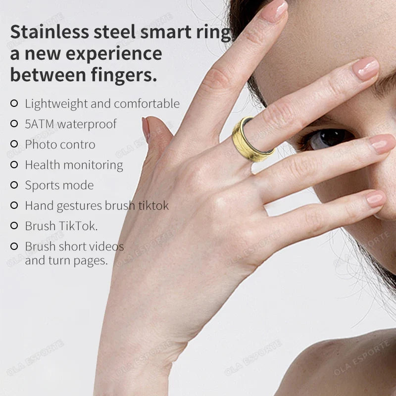 Smart Ring – Heart Rate, Sleep & Fitness Tracker | IP68 Waterproof