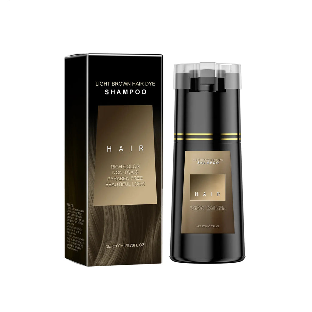 Plant Extract Hair Dye Shampoo 2-in-1 Color & Cleanse 200ml