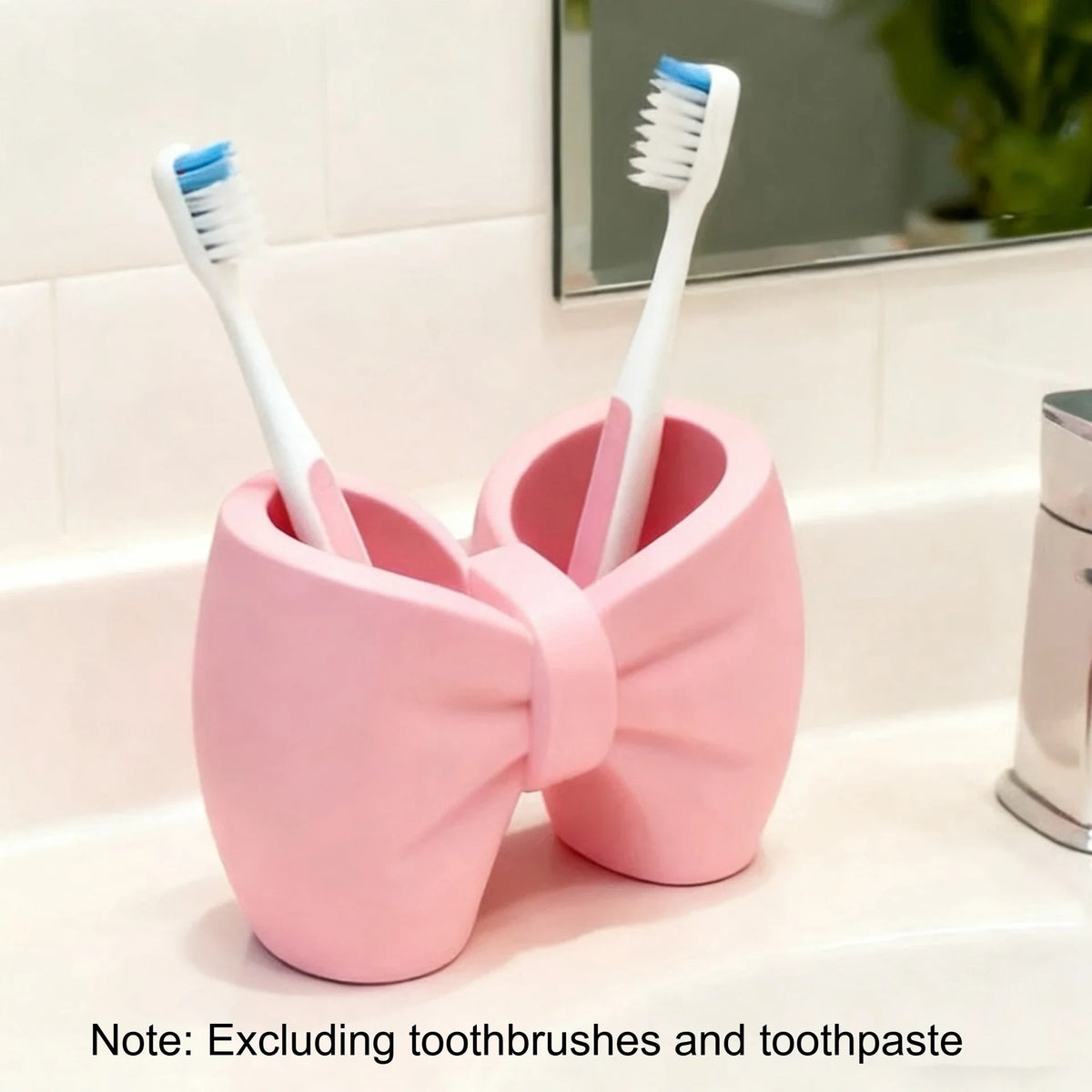 Creative Bow Toothbrush & Pen Holder – Freestanding Organizer