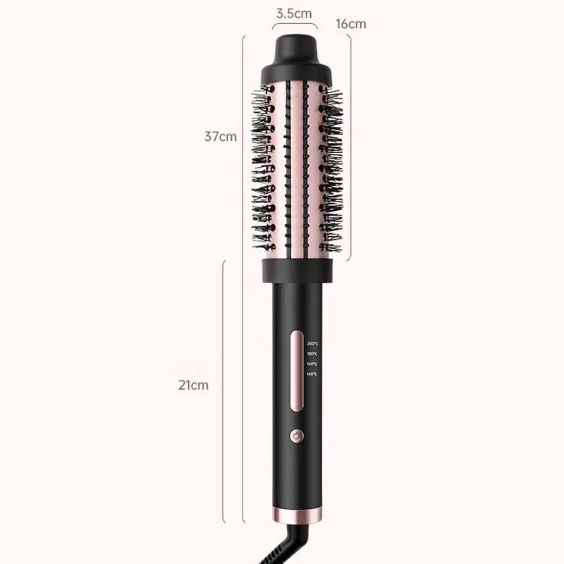 3-in-1 Ceramic Hair Straightener Brush, Curler & Comb