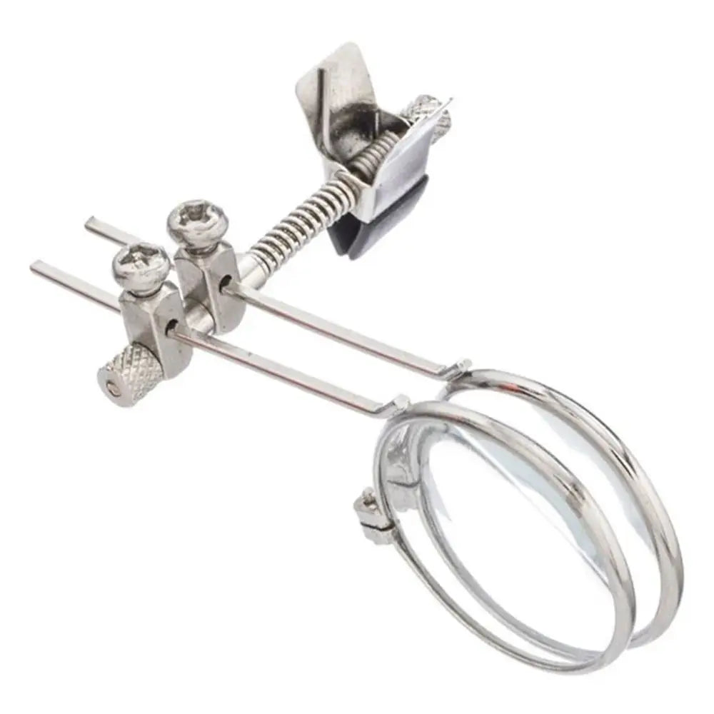Rotatable MINI Magnifier 10X Double Lenses Magnifying Glass Stainless