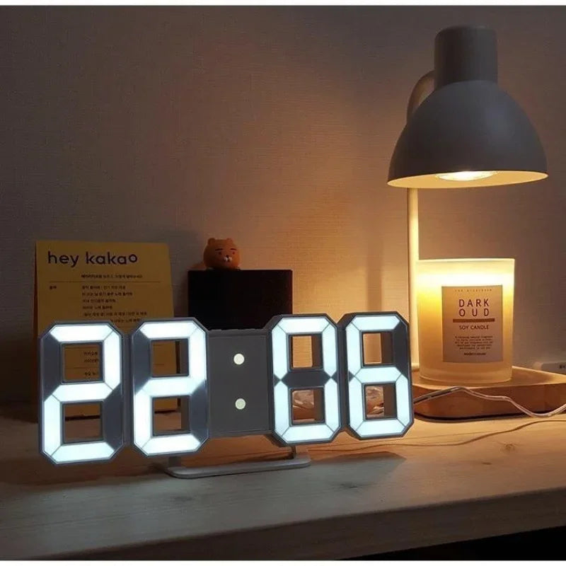 3D LED Digital Alarm Clock – Time, Date & Temperature Display