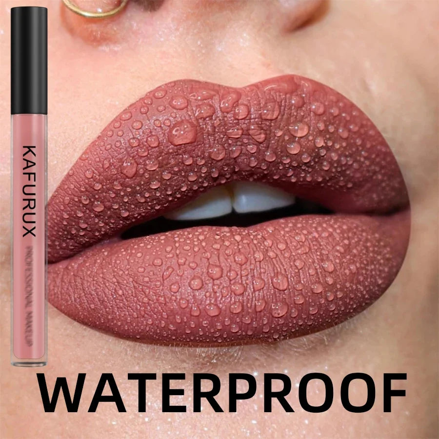 KAFURUX Matte Liquid Lipstick – Velvet, High Pigment, Waterproof