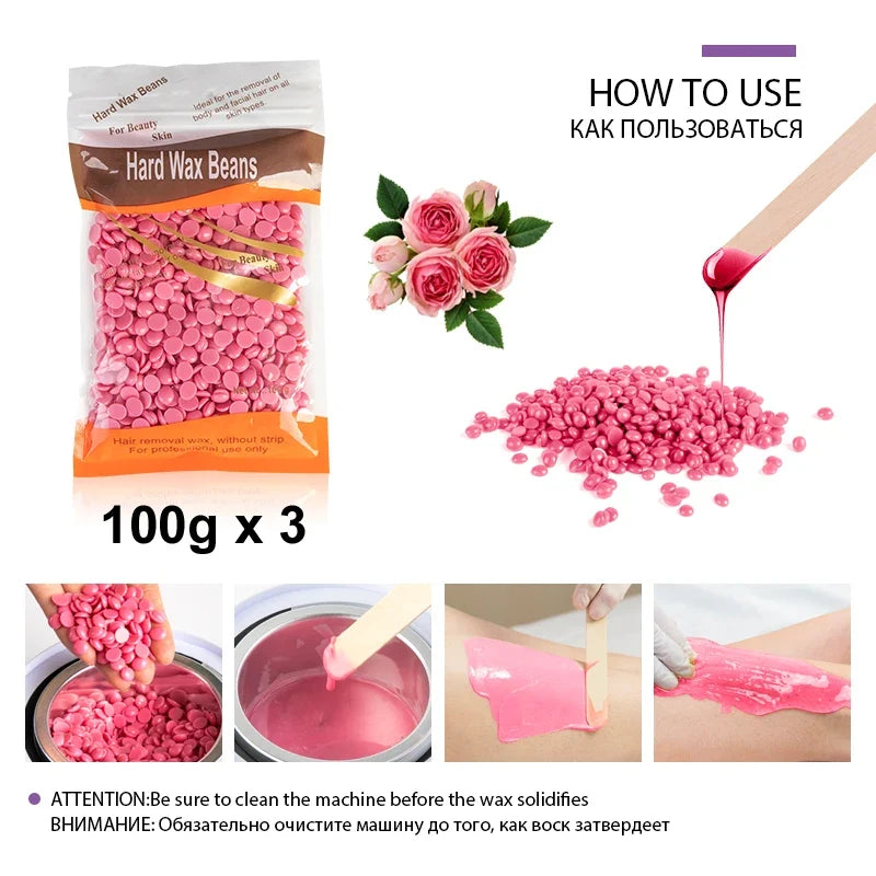 Depilation Wax Pot Hard Beans Beads Hair Removal Body Film Women